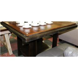 SHOWHOME 2 TONE PEDESTAL BAR TABLE WITH BUTTERFLY