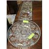 Image 1 : 4 PC CUT GLASS TRAY AND ASHTRAY COLLECTION