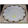 Image 1 : VINTAGE MILK GLASS EGG PLATE BY ANCHORGLASS