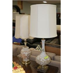 2 ASSORTED LAMPS ONE WITH THE BOTTOM AND TOP LITES