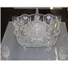 Image 1 : ESTATE PINWHEEL CRYSTAL FRUIT BOWL 10"x10" LIDDED