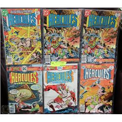 COLLECTION OF SIX 25-35CENT HERCULES COMICS