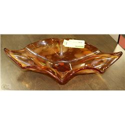 AMBER GLASS DISH