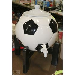 SOCCER BALL JUICE DISPENSER WITH STAND