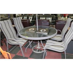 8 PIECE OUTDOOR PATIO TABLE CHAIR SET WITH