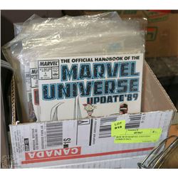 BOX W/20 MARVEL UNIVERSE COMICS INCL.