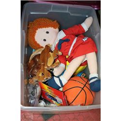 TOTE OF CHILDRENS TOYS INCLUDING
