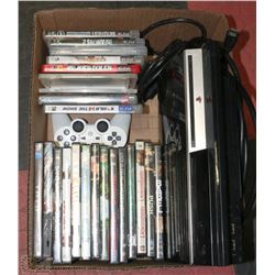 PLAYSTATION 3- 1 CONTROLLER , 8 GAMES AND 14 DVD