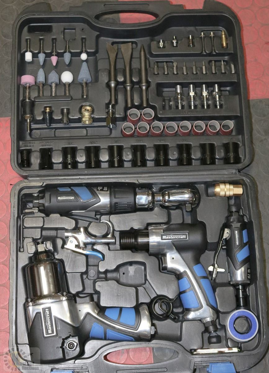 MASTERCRAFT AIR TOOL SET COMPLETE WITH ALL