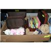 Image 1 : FLAT WITH 3 WOODEN BOXES W/ 4 TY BEANIE ANIMALS,