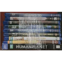 BUNDLE OF 10 BLU-RAY  3D DVDS