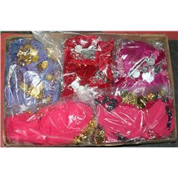 FLAT OF 5 BELLY DANCING HIP SCARVES