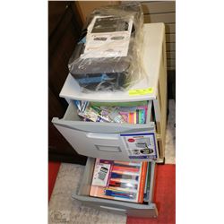 STOREX FILING CABINET WITH  BRAND NEW HP 1000
