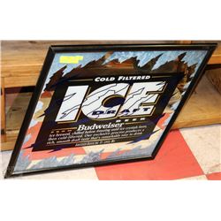 COLD FILTERED BUDWEISER BEER MIRROR PICTURE