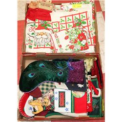 FLAT OF CHRISTMAS TOWELS SOLD WITH FLAT OF