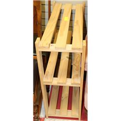 3 WOODEN SHELF 30'X12'X30'H