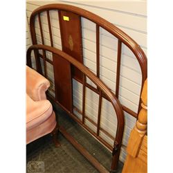 DBL SIZE VINTAGE METAL HEADBOARD, FOOTBOARD AND