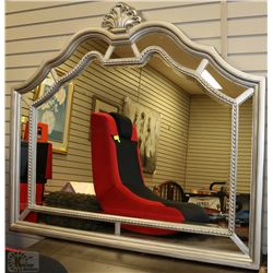 SHOWHOME SILVERTONE ORNATE DRESSER MIRROR (MINOR