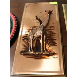 3D COPPER ART - AFRICAN GIRAFFE BY GASTONE 26"X13