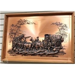 3D COPPER ART - WESTERN BUGGY BY JOHN LOUW 32"X22