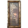 Image 1 : AFRICAN GIRAFFE FRAMED LITHOGRAPH ON BOARD 23"X11