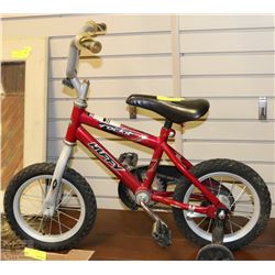 KIDS HUFFY BICYCLE WITH TRAINING WHEELS