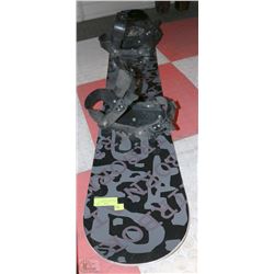 ADULT CARBON SNOWBOARD (161CM) WITH BINDINGS