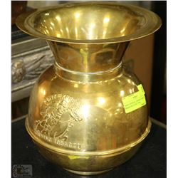 PONY EXPRESS CHEWING TOBACCO BRASS SPITTOON 11"X9