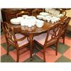 Image 2 : ESTATE VINTAGE WOOD TABLE WITH 6 CHAIRS, BUFFET