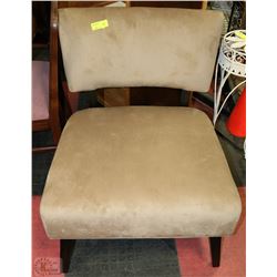 SHOWHOME WOOD AND MICROFIBRE CHAIR