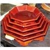 Image 1 : STACKING WOODEN  DECORATIVE TRAYS