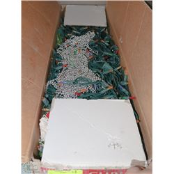 CHRISTAL CHRISTMAS TREE WITH METAL STAND & LIGHTS