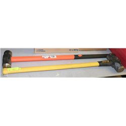 2 SLEDGE HAMMERS 10LB AND 5 LB