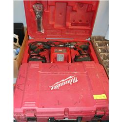 SET OF TWO MILLWAUKEE V18 DRILL SETS INCL