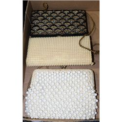 3 VINTAGE BEADED PURSES