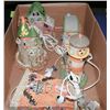 Image 1 : BOX OF 5 HALLOWEEN CERAMIC LIGHT UP HOUSES DECOR