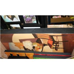 BOX W/PICTURES, PLAQUES, MULTI-PICTURE