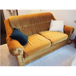 Orange Loveseat - 65"x23"