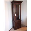 Image 1 : Wood China Cabinet - 75"x21"x13"