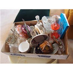 Box Full Of Knickknacks, Paperweights, Collectibles, Glass, Etc.