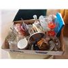 Image 1 : Box Full Of Knickknacks, Paperweights, Collectibles, Glass, Etc.