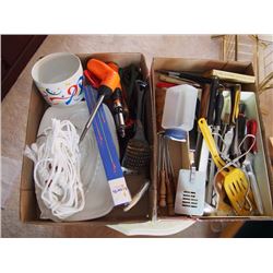 Two Boxes Full Of Cutlery, Knives, Steak knives, Etc.