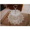 Image 1 : Two Tiered Glass Serving Tray