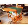 Image 1 : Tea Tray On Wheels - 16"x19"x29", Tabletop Folded up Is 27"x40" W/ Tupperware