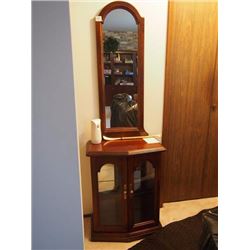 Wooden Cabinet W/ Mirror - 70"x23"x12"