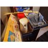 Image 1 : Two Boxes of Misc., Dish Cloths Buttons, Back Scratcher