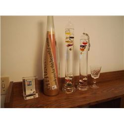 Glass Decorations: Thermometers, Newspaper Memorabilia
