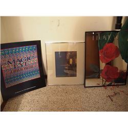 Magic Eye Book, Framed Picture, Rose Mirror
