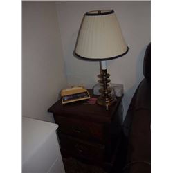 Electric Lamp, Radio Clock, Nightstand - 21"x23"x19"