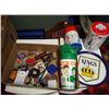 Image 1 : Box Full Of Misc. Collectibles, Kings Plate, NHLPA Thermos, 94' Rider Cup, Misc.